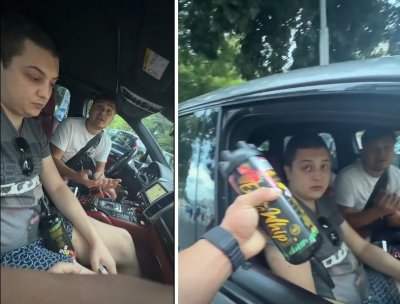 "Моля ви, моля ви!": Спипаха двама братя с райски газ зад волана (ВИДЕО)