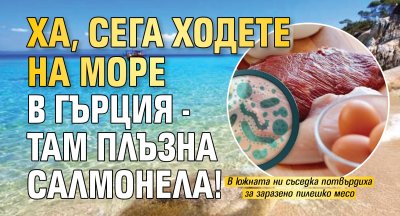 Ха, сега ходете на море в Гърция - там плъзна салмонела!