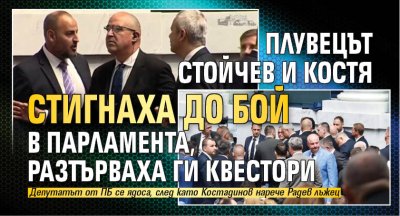 Плувецът Стойчев и Костя стигнаха до бой в парламента, разтърваха ги квестори 