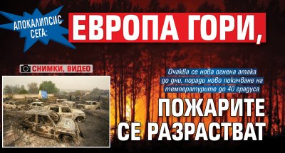 Апокалипсис сега: Европа гори, пожарите се разрастват (снимки, видео)