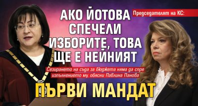 Председателят на КС: Ако Йотова спечели изборите, това ще е нейният първи мандат
