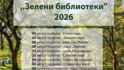 Стартират зелени библиотеки в парковете на София
