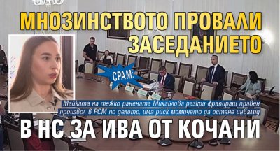 СРАМ: Мнозинството провали заседанието в НС за Ива от Кочани