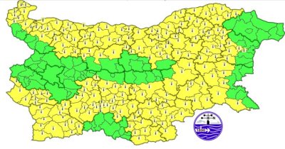 Жълт код за горещо време в 22 области на страната
