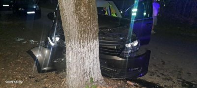 Млада шофьорка се разсея с телефона и се заби в дърво, 13-годишният ѝ брат е с опасност за живота (СНИМКИ)