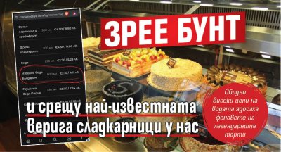 Зрее бунт и срещу най-известната верига сладкарници у нас 