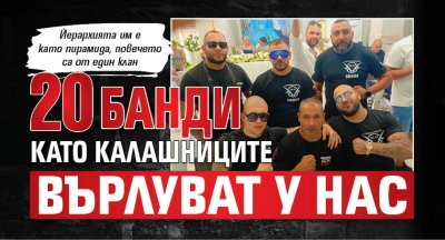 20 банди като Калашниците върлуват у нас