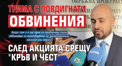 Трима с повдигнати обвинения след акцията срещу "Кръв и чест"