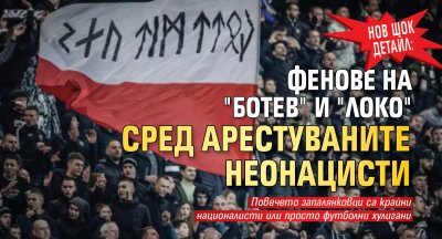 Нов шок детайл: Фенове на "Ботев" и "Локо" сред арестуваните неонацисти 