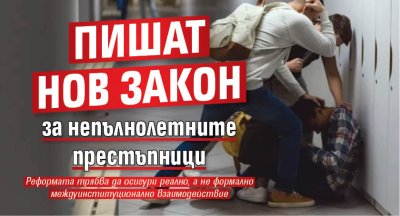 Пишат нов закон за непълнолетните престъпници 