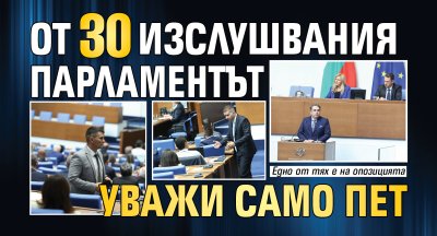 От 30 изслушвания парламентът уважи само пет