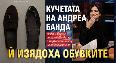 Кучетата на Андреа Банда й изядоха обувките