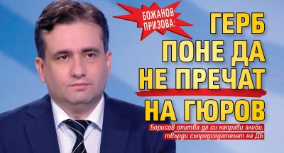 Божанов призова: ГЕРБ поне да не пречат на Гюров