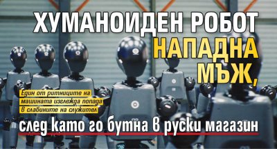 Хуманоиден робот нападна мъж, след като го бутна в руски магазин