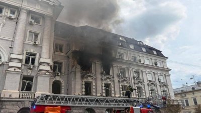 Руски дрон удари централата на Службата за сигурност в Киев