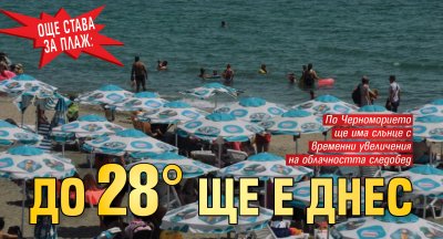 Още става за плаж: До 28&deg; ще е днес