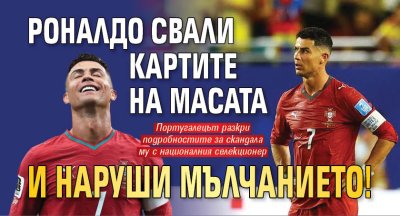 Роналдо свали картите на масата и наруши мълчанието! 