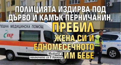 Полицията издирва под дърво и камък перничанин, пребил жена си и едномесечното им бебе 