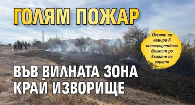 Голям пожар във вилната зона край Изворище