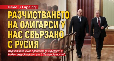 Само в Lupa.bg: Разчистването на олигарси у нас свързано с Русия