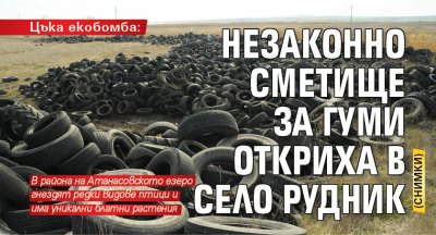 Цъка екобомба: Незаконно сметище за гуми откриха в село Рудник (СНИМКИ)
