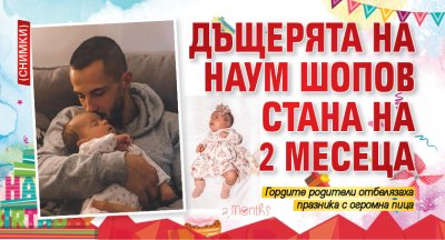 Дъщерята на Наум Шопов стана на 2 месеца (Снимки)