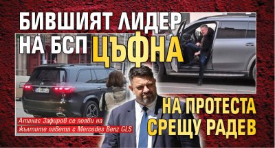 Бившият лидер на БСП цъфна на протеста срещу Радев 