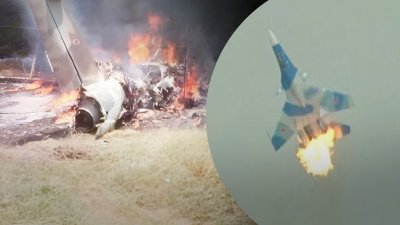 Руски изтребител се разби в Калининград (ВИДЕО)