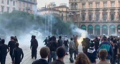 Протест в Милано прерасна в масови безредици евакуираха и затвориха метрото (ВИДЕО)