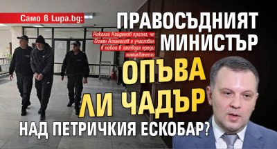 Само в Lupa.bg: Правосъдният министър опъва ли чадър над Петричкия Ескобар?