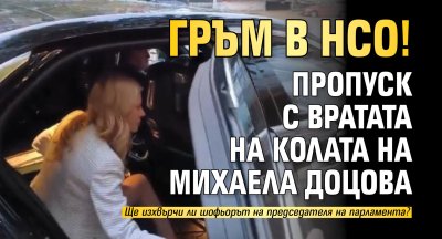 Гръм в НСО! Пропуск с вратата на колата на Михаела Доцова