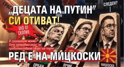 Ехо от Скопие: "Децата на Путин" си отиват! Ред е на Мицкоски