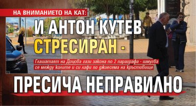 НА ВНИМАНИЕТО НА КАТ: И Антон Кутев стресиран - пресича неправилно