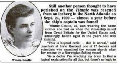 Жив пътник от „Титаник“ открит върху айсберг през 1990 г.