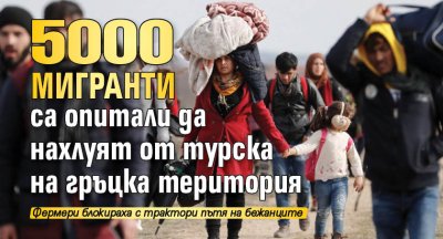 5000 мигранти са опитали да нахлуят от турска на гръцка територия