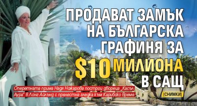 Продават замък на българска графиня за $10 милиона в САЩ (СНИМКИ)