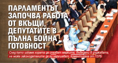 Парламентът започва работа от вкъщи, депутатите в пълна бойна готовност