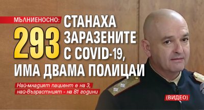 МЪЛНИЕНОСНО: 293 станаха заразените с COVID-19, има двама полицаи (ВИДЕО)