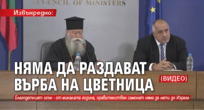 Извънредно: Няма да раздават върба на Цветница (ВИДЕО)