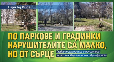 Lupa.bg видя: По паркове и градинки нарушителите са малко, но от сърце