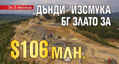 За 3 месеца: „Дънди” изсмука БГ злато за $106 млн.