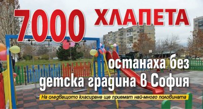 7000 хлапета останаха без детска градина в София