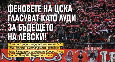 Феновете на ЦСКА гласуват като луди за бъдещето на Левски!