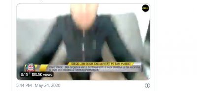 Спортният министър в Румъния с интервю... по гащи