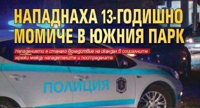 Нападнаха 13-годишно момиче в Южния парк