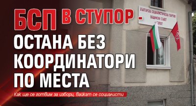 БСП в ступор - остана без координатори по места 