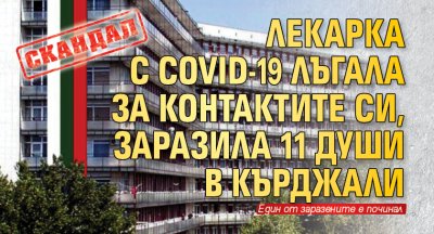 Лекарка с COVID-19 лъгала за контактите си, заразила 11 души в Кърджали