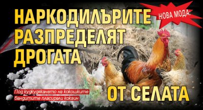 Нова мода: Наркодилърите разпределят дрогата от селата 