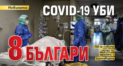 Новината: COVID-19 уби 8 българи