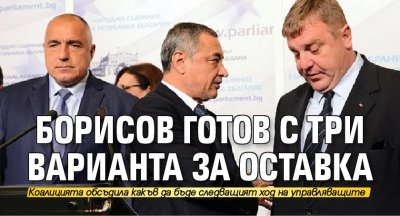 Борисов готов с три варианта за оставка 